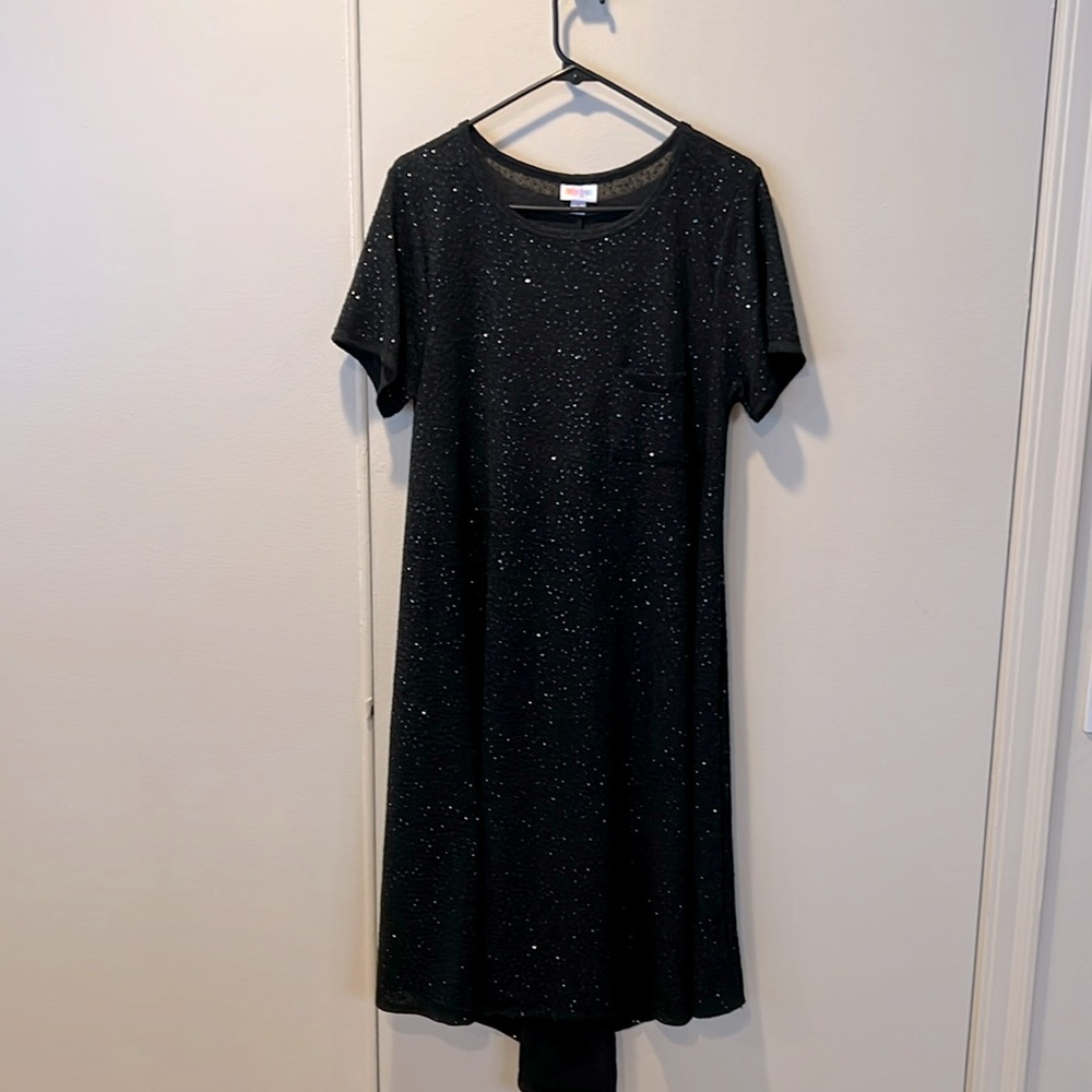 Lularoe medium Carly special edition black sequined
